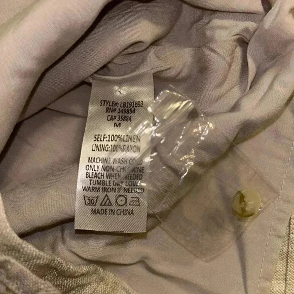 Anthropologie SAGE The Label Size Medium Romper Shorts Beige Linen - Picture 7 of 7